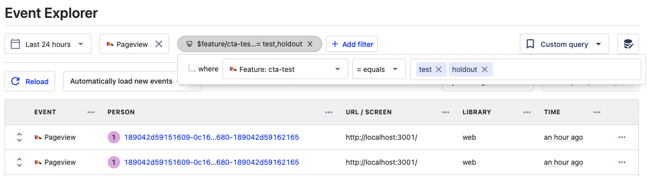 Filter for flag analytics